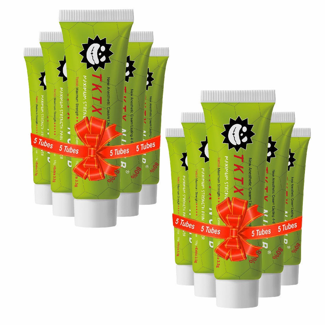 TKTX Tattoo Numbing Cream – 135 g / 10 Tube Set